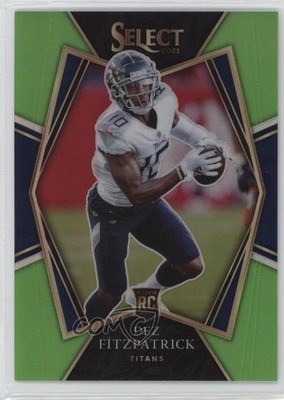 2021 Select Premier Level Neon Green Prizm 39/49 Dez Fitzpatrick Rookie RC 0v0