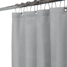 Elle Décor Jacquard Solid Weave Shower Curtain in Grey Grey 70"x 72"