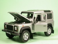 Land Rover Defender Kurz Silber Modellauto Welly 1:24
