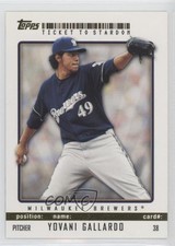 2009 Topps Ticket To Stardom Gold 33/50 Yovani Gallardo #38 0o9