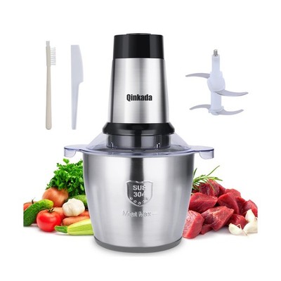 Food Processor, 500W Powerful Meat Grinder, 14Cup Stainless Steel Bowl, 3 Spe...