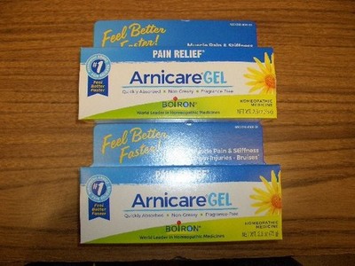 2 Boxes Boiron Arnicare Gel for Pain Relief - EXP 08/28 - 2.6 oz. each tube