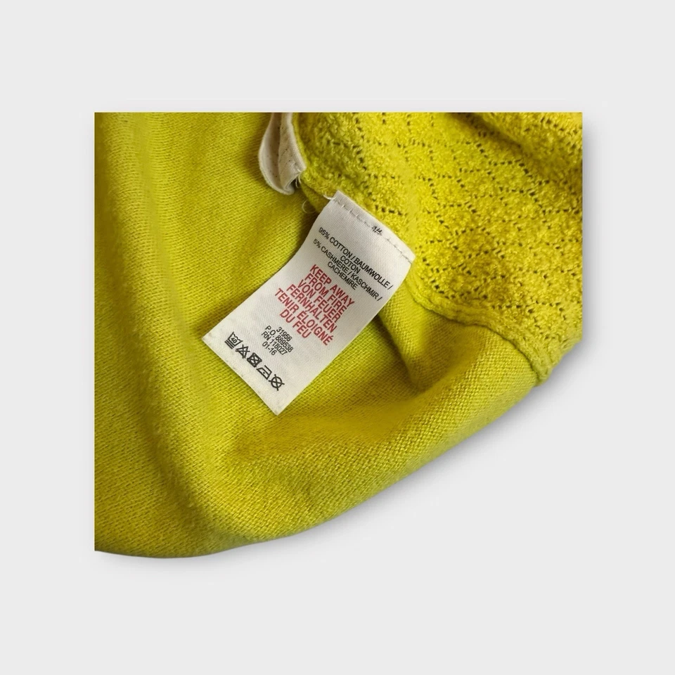 Cárdigan tejido amarillo mezcla cachemir vintage Mini Boden Foto 4 de 4