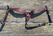 Used Western roping style breast collar with stitched breast plates