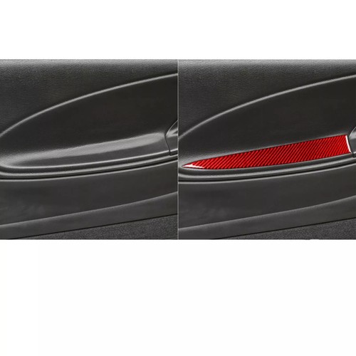 Red Carbon Fiber Interior Door Armrest Panel Cover Trim For Ford Mustang 2001-04 - Picture 5 of 12