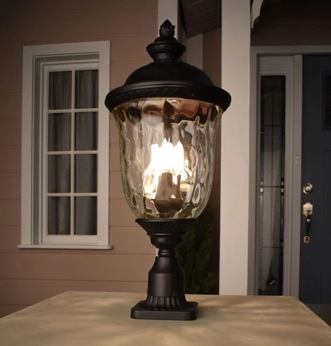 Maxim 3421 Bronze Carriage House Dc 3-Light Outdoor Post Light - Picture 2 of 12