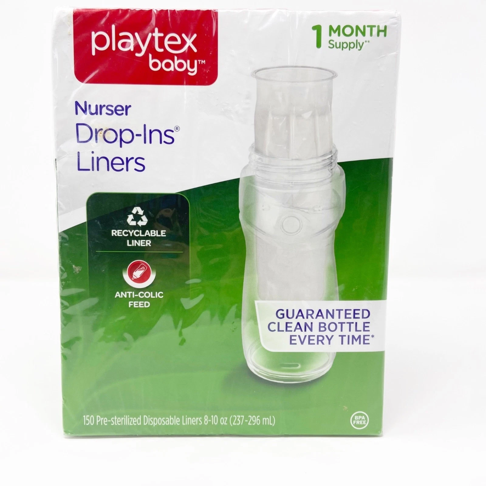 Playtex Baby Nurser Drop-Ins Liners 150 Presterilized Disposable Liners NEW!