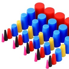 40 Pack Rubber Plug 1/16 to 5/8 Inch Rubber Stoppers 8 Sizes Silicone