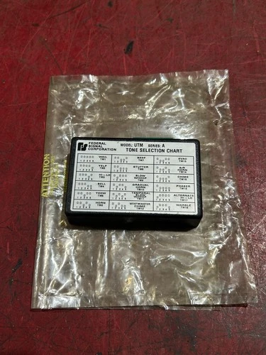 NEW IN BAG FEDERAL SIGNAL TONE SELECTION CHART MODEL UTM