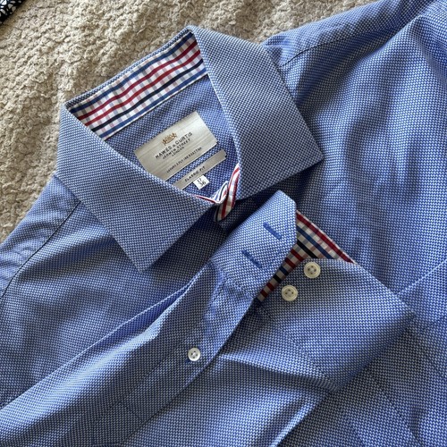 Hawes & Curtis Calce Clásico Inteligente Formal Negocios Oficina Vestido Camisa Cuello 17 - Imagen 3 de 8