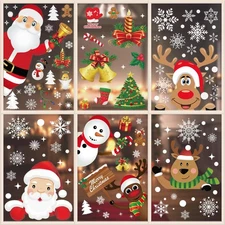 KatchOn Christmas Window Decals - 258 Pieces | Window Decorations, Santa Clings