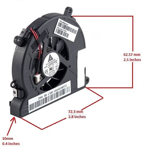 HP Pavilion DV4 486844-001 Delta KSB0505HA 5 Volt 2 Pin CPU Cooling Fan - Image 4 of 4