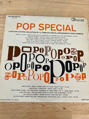 Command Records Pop Special Vinyl LP Record CPS 1-S.D. Vintage Album