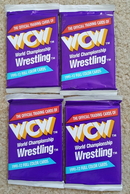 1991 WCW World Championship Wrestling Trading Cards 4 Unopened Packs
