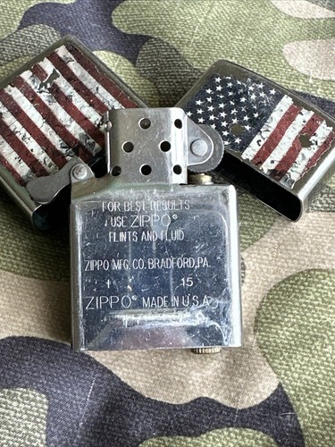 Encendedor Zippo 2015 - bandera americana envejecida - Old Glory - Imagen 7 de 8