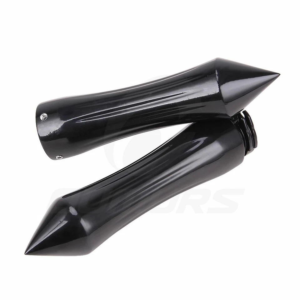 2x 1" Motorcycle Handlebar Hand Grips For Harley Softail Sportster Chopper Black - Image 4 of 4