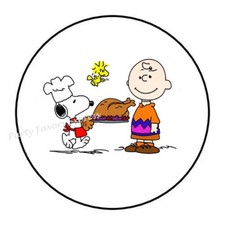 30 THANKSGIVING ENVELOPE SEALS LABELS STICKERS PARTY FAVORS 1.5" ROUND