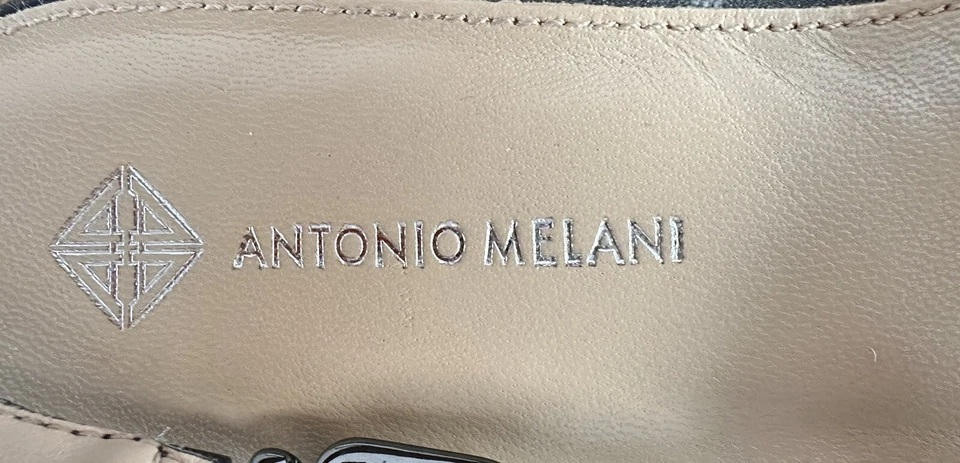 Antonio Melani Sandals Platform Shoes US 9 EU 40.5 Black Leather Luxury Summer - Image 4 of 4