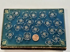 24 Vintage Silver Metal Flower Setting Stacking Bendable Jewelry Finding Lot￼