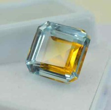 9 CT Natural Bi- Color Pitambari Sapphire Asscher Loose Certified Gemstone