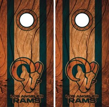 Los Angeles Rams Cornhole Wrap Game Skin Decal Wood Design VZ434