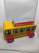 Great American Audio Corp Vintage Wood School Bus Cassette Holder Rare old item