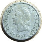 elf Dominican Republic 5 Centavos 1937   Indian Princess  37A — photo 1
