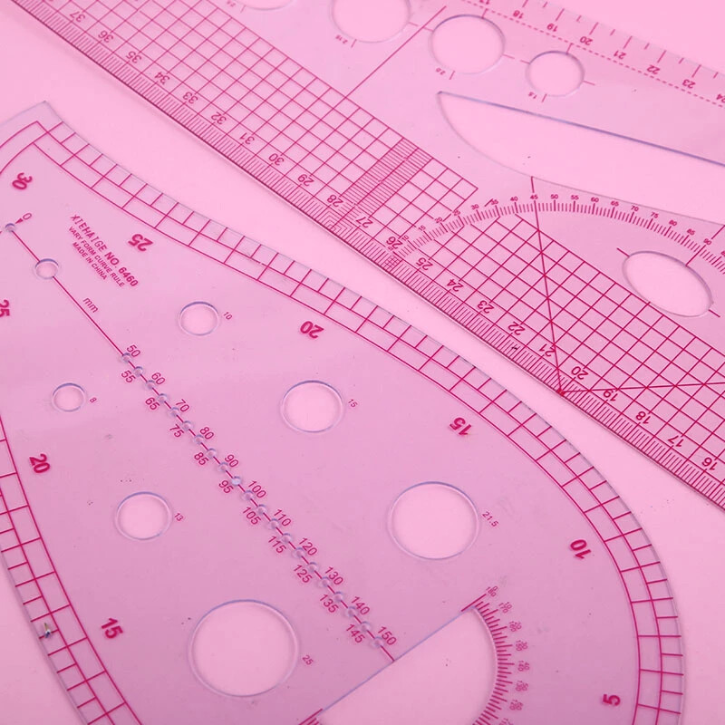 Plastic French Curve Rulers Metric Sewing Tools Ruler Measure Kit