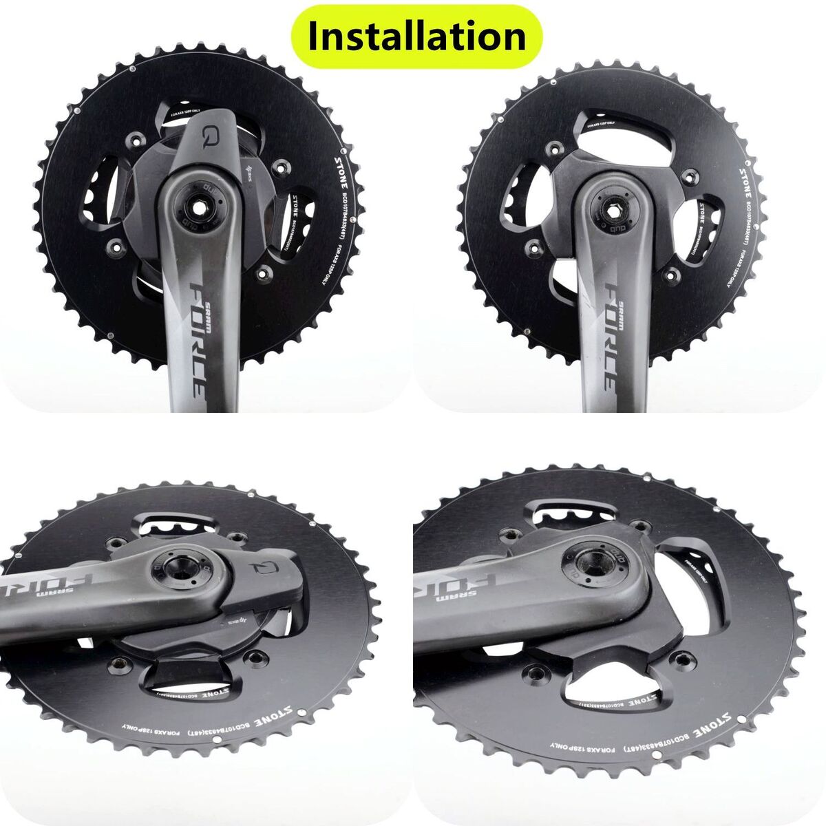107BCD Bike Double Chainring Round 2X for Sram FORCE ETAP 107BCD Bike Double Chainring Round 2X for Sram FORCE ETAP