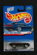 Hot Wheels 2000 First Editions Black '65 Vette Long Card