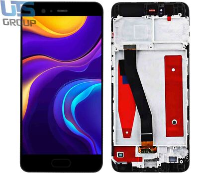 Für Huawei P10 VTR-L09 VTR-L29 LCD Bildschirm Display Touchscreen Rahmen Schwarz
