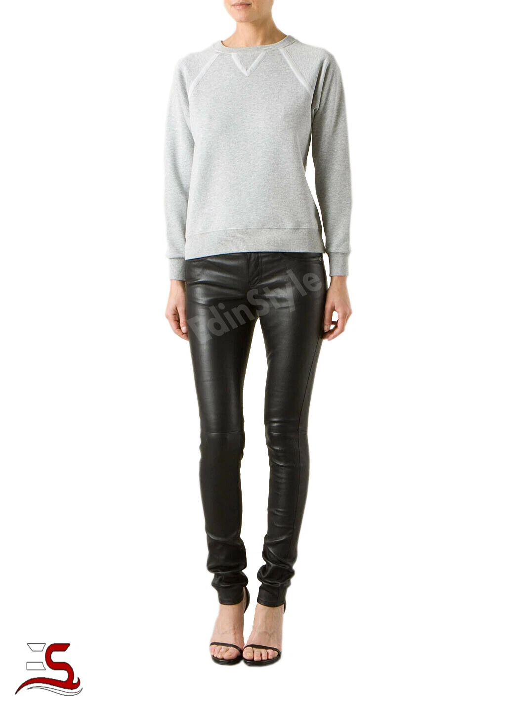 Genuine Lambskin Women’s Pants Hot Style Skinny Real Leather Slim Fit Trousers