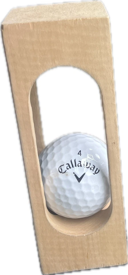 Деревянная фигурка для гольфа тизер головоломка настольный дисплей белый шар отверстие в одном новинка - Изображение 2 из 3