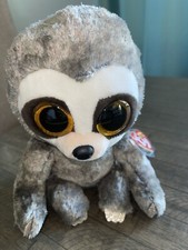 Ty Beanie Boos DANGLER the Sloth 9" Beanbag Plush w/ Glitter Eyes NWT grey