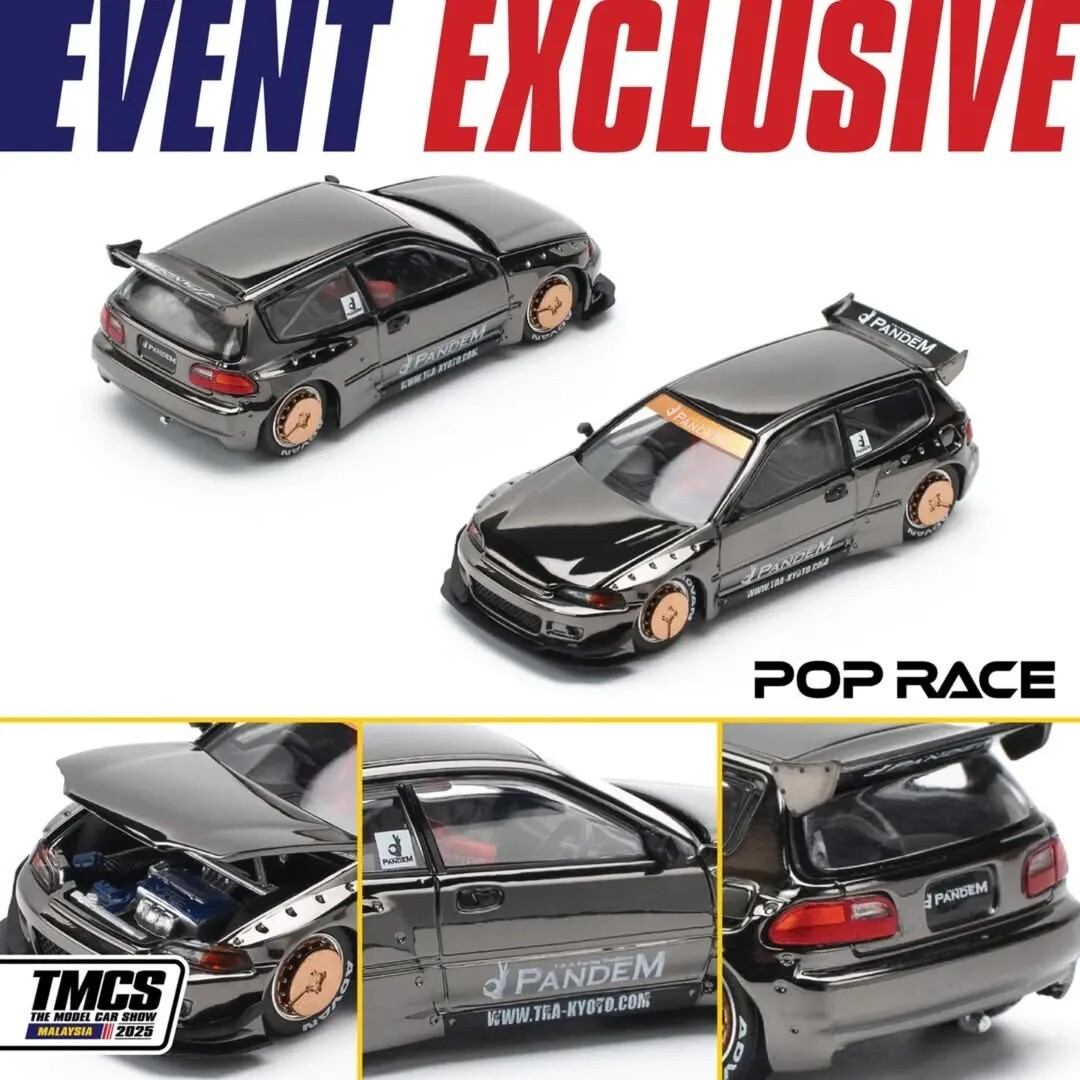 ミニカー POPRACE 1/64 PANDEM Honda Civic EG6 TMCS POP RACE PANDEM HONDA CIVIC EG6 & MAZDA RX7 RE-AMEMIYA TMCS