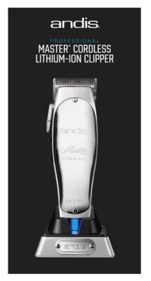 Andis Professional Master Cordless Li-Ion Clipper MLC #12470 Silver BRAND NEW