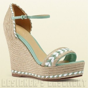 gucci leather platform espadrille