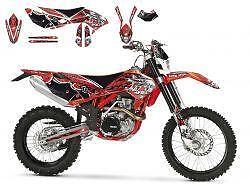 BETA RR 4T 2010-2012 TRIBAL SKULL 2 FULL TEAM KIT, BLACKBIRD