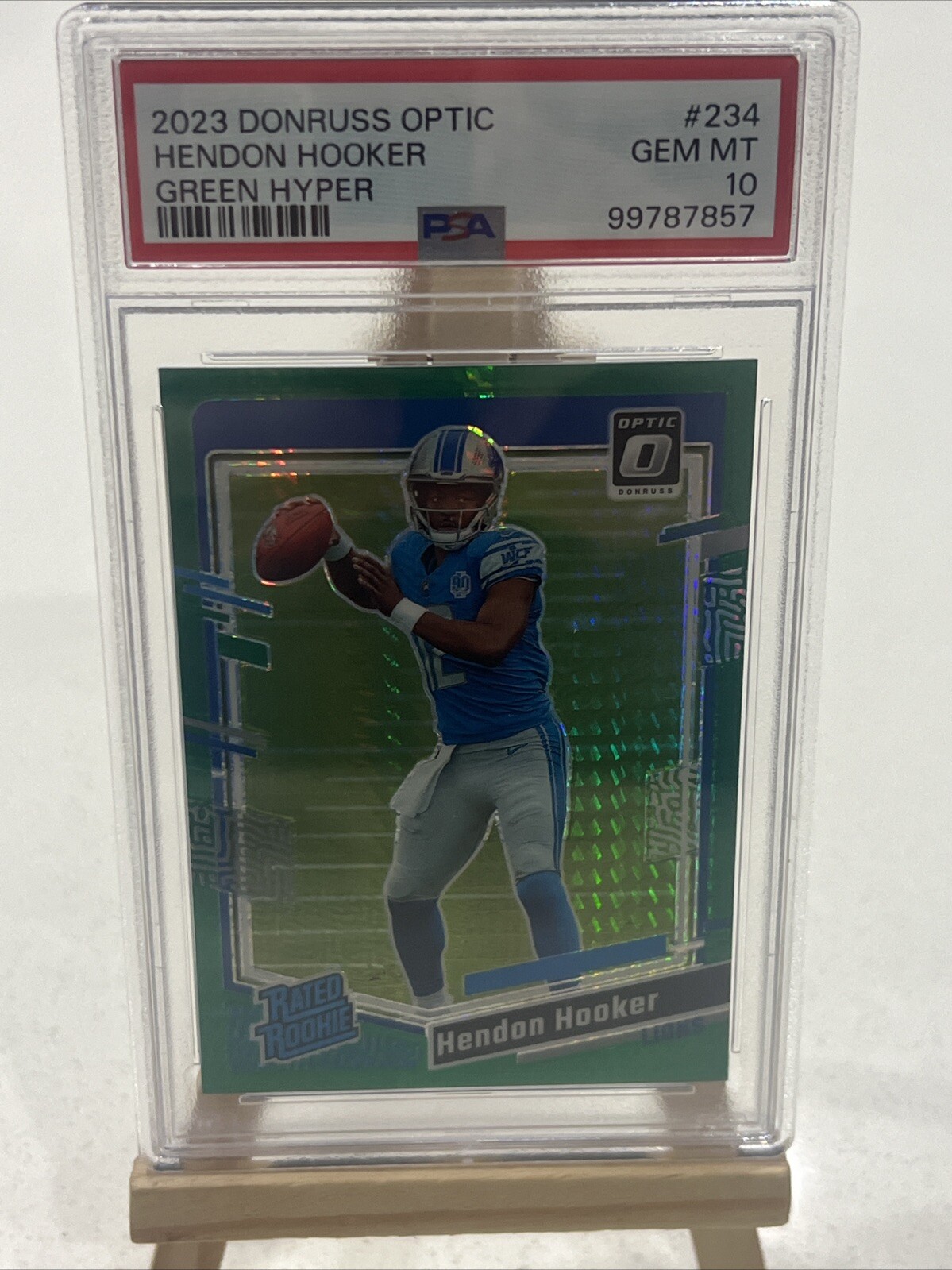 2023 Panini Donruss Optic - Rated Rookie Green Hyper Prizm #234 Hendon Hooker