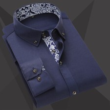 Mens Dress Shirts Clothes Long Sleeves Formal Business Button Down Casual Shirts
