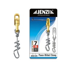 Jenzi Power-Wirbel Strong Messing von 50kg - 90kg, 1 Stück Hochseewirbel Wirbel