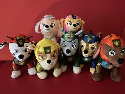 Paw Patrol AQUA PUPS Plush Complete Set Figures Stuffed Animal Toy New  