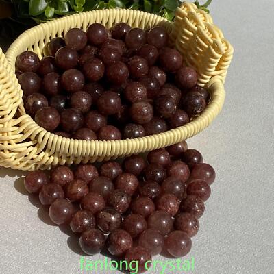 50pcs Wholesale Natural Strawberry Quartz Ball Quartz Crystal 15mm Sphere Reiki