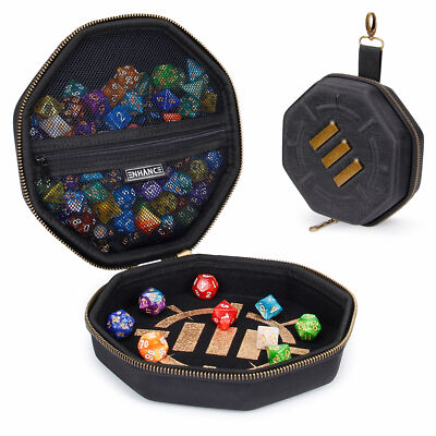 ENHANCE Tabletop Gaming Dice Case and Rolling Tray - Storage for up to 150 Dice
