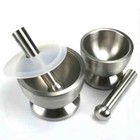 1pcs Lab innner dia85mm/98mm Stainless Steel Mortar and Pestle Triturator