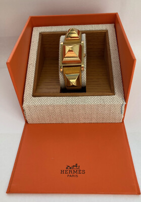 Vintage Hermes Medor Damen Quarz Uhr mit Box
