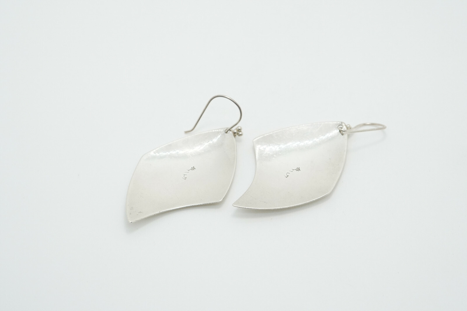 Silver Artisan Large Geometric Dangle Earrings - image 4