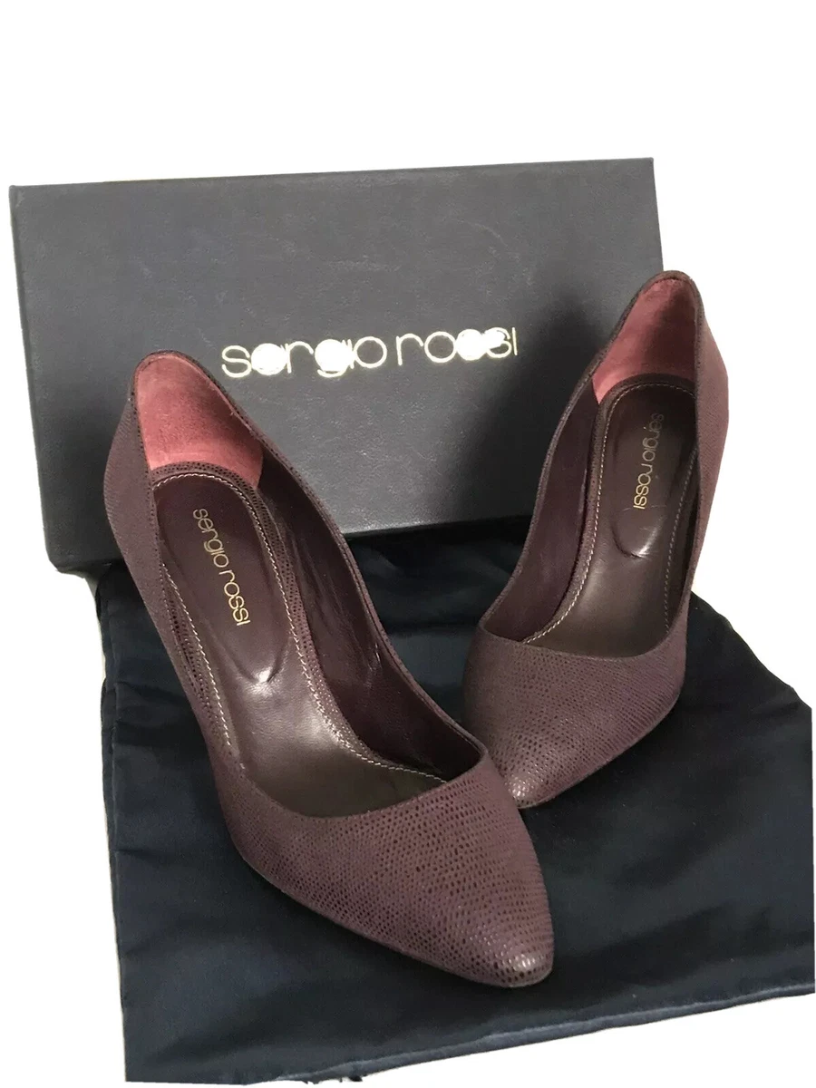 Escarpins Femme Sergio Rossi En Peau Crocodile - Talon Haut 3.25 Pouces, Multicolore, Tailles 5.5 Et 6.5