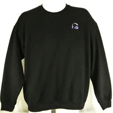 TACO BELL Fast Food Employee Uniform Sweatshirt Black Size M Medium NEW