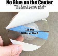 -Sensor Covers for Libre 3-50 PCS Adhesive Patches-Waterproof CGM Tape Long L...